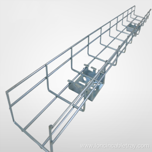Silver aluminum-alloy cable tray wire mesh cable tray